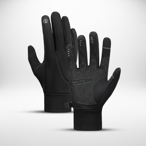 Rękawice wiatroszczelne z funkcją dotykową - TouchWarm – Czarny