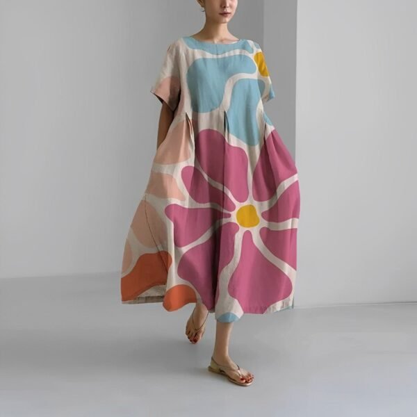 Boho-Kwiatowa Sukienka Maxi - FloraChic – LX-41