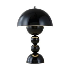 Lampa stołowa w stylu skandynawskim - FloraGlow – Czarny