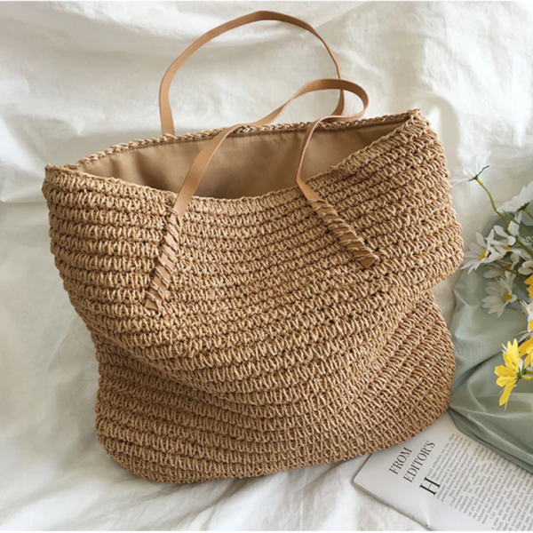 Duża torba na ramię z mocnym paskiem - TerraWoven – Brązowy