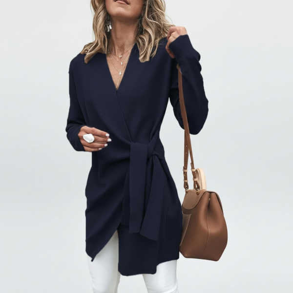 Elegancki kardigan do codziennych stylizacji - Carla – Niebieski