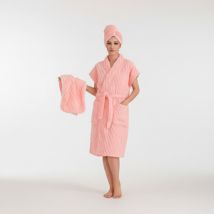 Przytulny zestaw wellness - SoftRobe – Różowy