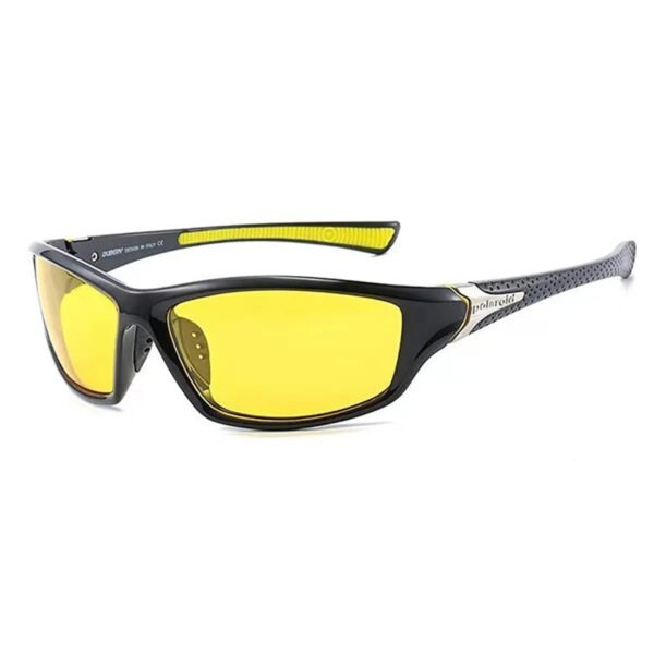 Nowoczesne i polaryzacyjne okulary przeciwsłoneczne unisex z ochroną UV400 - Alex – Żółty
